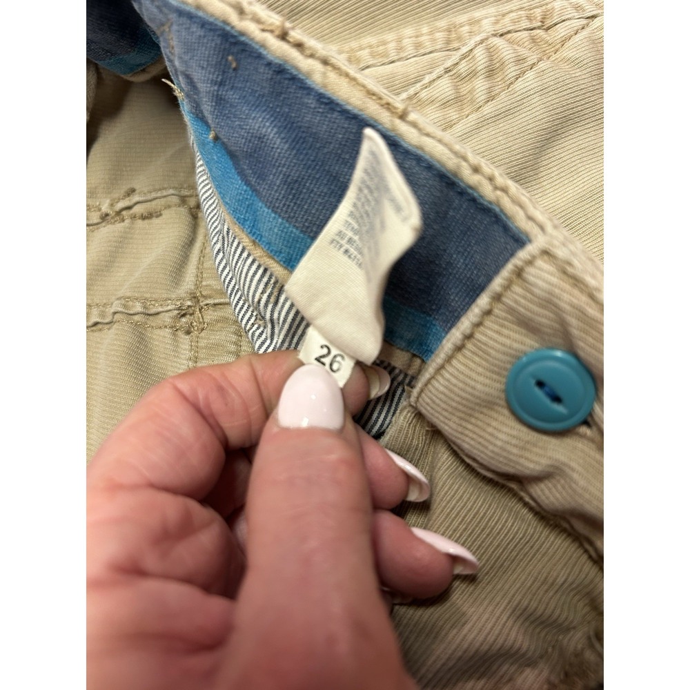 Vintage American Eagle Khaki Wide Leg Pants Womens 26 Low Rise Utility‎ Trousers - Picture 4 of 15
